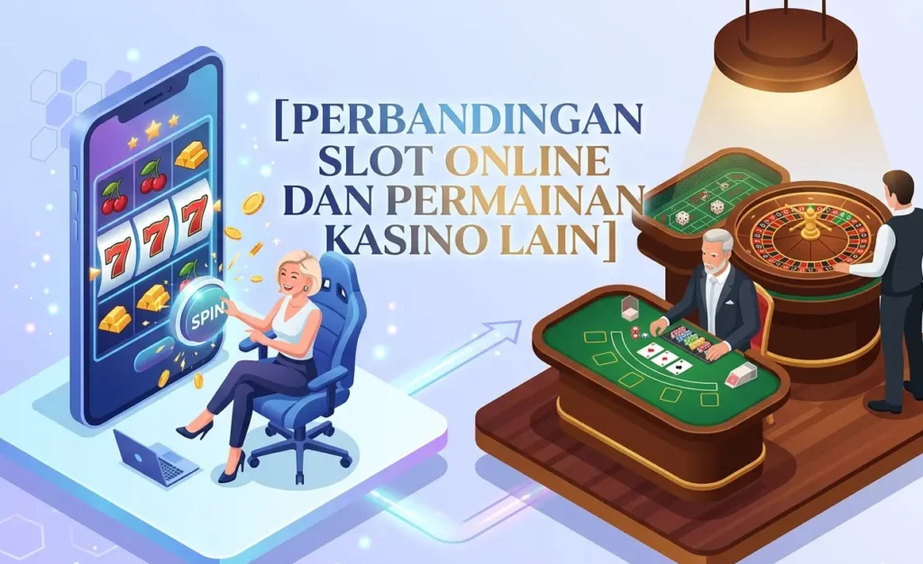 perbandingan slot online dan permainan kasino lain